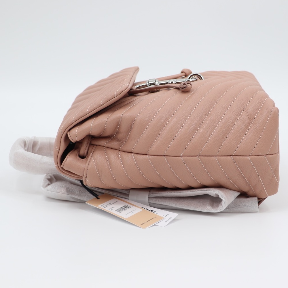 New Rebecca Minkoff Edie Flap Quilted Leather Backpack - Picture 7 of 13